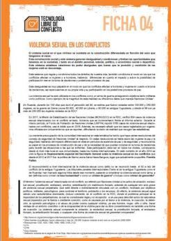 Violencia sexual en los conflictos